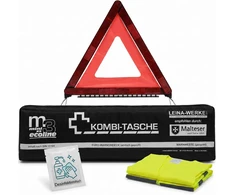 Upgrade4cars automobilinis pirmosios pagalbos rinkinys su trikampiu ir liemene DIN 13164:2022 EH7