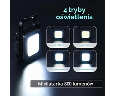 URAQT LED mini darbo žibintuvėlis 800 lm, USB-C, IPX5 U4-1P086YSDC221230-FBA