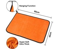 URAQT mikropluošto šluostės automobiliui ir namams, 6 vnt., 40x60 cm, 400g/m², oranžinės