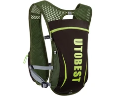 UTOBEST bėgimo kuprinė su drėkinimo sistema, 5,5 l, ultralengva, žalia