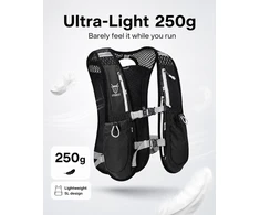 UTOBEST ultralengvas bėgimo kuprinė su vandens rezervuaro skyriumi, 5 l talpos, 44x20 cm