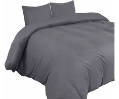 Utopia Bedding antklodės užvalkalų komplektas, 200 x 220 cm mikrofibra, 2 pagalvių užvalkalai, pilki