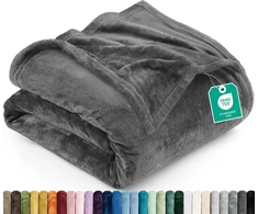 Utopia Bedding flanelinis pledas, 150 × 200 cm, pilkas, UB05589UK