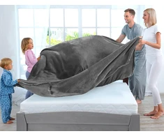 Utopia Bedding flanelinis pledas, 150 × 200 cm, pilkas, UB05589UK