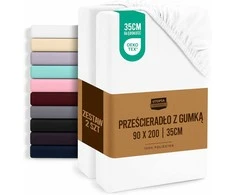 Utopia Bedding mikrofibros paklodžių su guma komplektas, 2 vnt., 90 x 200 cm, balta, 35 cm kišenė