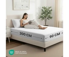 Utopia Bedding mikrofibros paklodžių su guma komplektas, 2 vnt., 90 x 200 cm, balta, 35 cm kišenė