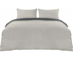 Utopia Bedding mikrofibros patalynės komplektas 200 x 200 cm su 2 pagalvių užvalkalais, tamsiai ir šviesiai pilkas