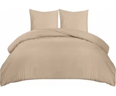 Patalynės komplektas Utopia Bedding mikrofibros poliesterio patalynės užvalkalų komplektas 200 x 200 cm, 2 pagalvių užvalkalai 80 x 80 cm, smėlinis