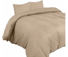Patalynės komplektas Utopia Bedding mikrofibros poliesterio patalynės užvalkalų komplektas 200 x 200 cm, 2 pagalvių užvalkalai 80 x 80 cm, smėlinis