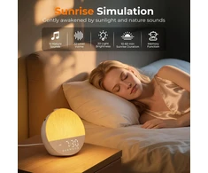 Uwithm šviesinis žadintuvas su saulėtekio simuliacija, Bluetooth ir 30 garsų ASASG54