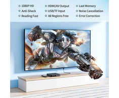 Vaizdo grotuvas Desobry mini DVD grotuvas televizoriui su HDMI, USB/TF, 1080p, MD115B