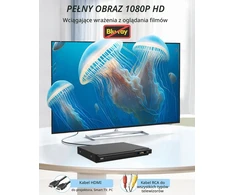 Vaizdo grotuvas GAONAWAY DVD grotuvas su HDMI, USB, 1080p ir kelių regionų palaikymu GA-EDVD-UFE