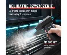 Valiklis ABSINA akumuliatorinis oro pūstuvas kompiuterio valymui 120 W, 110 000 aps./min., 301301