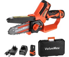 ValueMax mini akumuliatorinis grandininis pjūklas, 12 V, 2 x 2 Ah, 10 cm juosta, V126026