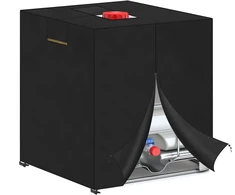 VANSHEIM IBC talpos uždangalas 1000 l, vandeniui atsparus, 120 x 100 x 116 cm, juodas