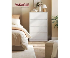 VASAGLE 4 stalčių komoda be rankenėlių, 60,2 × 40,4 × 97,4 cm, LTS614WE02
