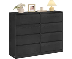 VASAGLE 8 stalčių komoda iš medžio drožlių plokštės ir MDF, 119,4 × 40 × 97,5 cm, LTS618BE01