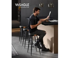 VASAGLE baro taburetės EKHO, 2 vnt., 76,2 cm sėdynės aukštis, LBC090B01V1