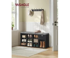 VASAGLE batų suoliukas su stalčiumi ir paminkštinta sėdyne 30 × 104 × 48 cm LHS024B02