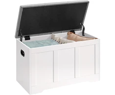 VASAGLE daiktadėžė-suoliukas su sėdėjimo pagalve 81 cm, iki 136 kg, LSB067W101