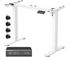 VASAGLE elektrinio reguliavimo biurko rėmas, metalinis, aukščio reguliavimas 72–120 cm, LSD021W01V2