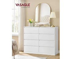 VASAGLE komoda su 8 stalčiais, 119,4 × 40 × 97,5 cm, LTS618WE01