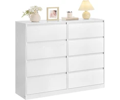VASAGLE komoda su 8 stalčiais, 119,4 × 40 × 97,5 cm, LTS618WE01
