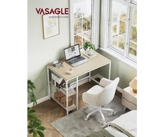 VASAGLE kompiuterinis rašomasis stalas 100 x 50 cm su 2 lentynomis LWD046L01V1