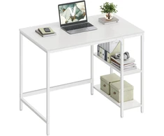 VASAGLE kompiuterinis stalas 100 x 50 x 76 cm su 2 lentynomis LWD046W01V1