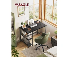 VASAGLE kompiuterinis stalas su 2 lentynomis, 100 x 50 x 76 cm, LWD046B04
