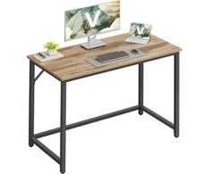 Vasagle Biuro stalas 100 x 50 x 76 cm kupranugario rudos-ryškiai juodos spalvos