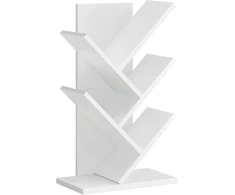 VASAGLE pastatoma kampinė knygų lentyna su 5 lentynomis, 17,2 × 30 × 51 cm, Tree Bookshelf