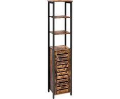 VASAGLE pastatoma lentyna su spintele ir 5 lentynomis, 37 x 30 x 167 cm, VSC37BX