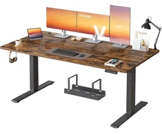 VASAGLE reguliuojamo aukščio biuro stalas 160 x 80 cm su USB-C, LSD146KD02