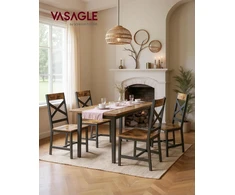 VASAGLE valgomojo kėdės, 2 vnt., plieno rėmas, 43,4 x 43 x 95,5 cm, ULDC094B01V1