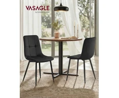 VASAGLE valgomojo kėdės, 4 vnt., aksominės, su plieninėmis kojomis, KDC080BH01