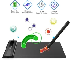 VEIKK grafinė planšetė 15 x 10 cm USB, 8192 spaudimo lygių S640