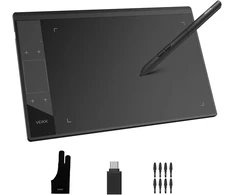 VEIKK grafinė planšetė A30 V2, 10 x 6 col., 8192 slėgio lygių, USB-C