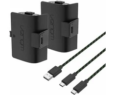 VENOM baterijos, skirtos Xbox serijai / Xbox One juoda (2x1100mAh) + 3 metrų laidas