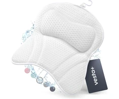 Vesta+ vonios pagalvė XXL su 3D tinkleliu, 6 siurbtukais ir 8 cm galvos atrama BK-L-W