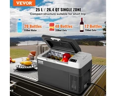 VEVOR automobilinis šaldytuvas-šaldiklis, 25 l talpa, 12 V kompresorinis modelis J25
