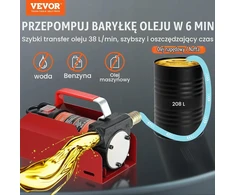 VEVOR nešiojamas dyzelino perpylimo siurblys 12 V, 37,8 l/min, DCFD40A