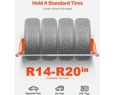 VEVOR sieninis reguliuojamas padangų laikiklis R14–R50, 79–142 cm, 181 kg, TC0519