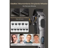 VGRPRO plaukų kirpimo mašinėlių, trimerio ir folijinio skustuvo rinkinys V-007 V-109 V-337