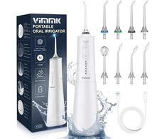Vimmk belaidis burnos irigatorius su 5 režimais, 8 antgaliais, USB-C ir IPX7, Y208