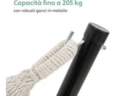 VITA5 metalinis hamako stovas, reguliuojamas, iki 205 kg, 2,9 m, juodas, 5437345