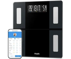 Vitafit išmaniosios kūno sudėties svarstyklės su BIA analize, 250 kg, VT715