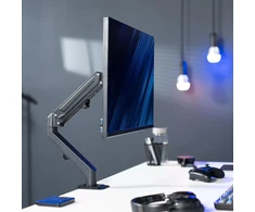 VIVO vieno monitoriaus stalo laikiklis su spyruokline svirtimi 17–27 col., VESA 100 × 100, STAND-V101O