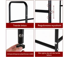 Vkechh padangų stelažas 8 padangoms, 2 lentynų, reguliuojamo aukščio, 107 x 46 x 117 cm, 0141441as