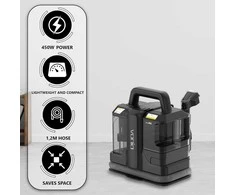 Vonia tekstilės plovimo dulkių siurblys 450 W, 1,3 l talpa, juodas, VON-TARIJ